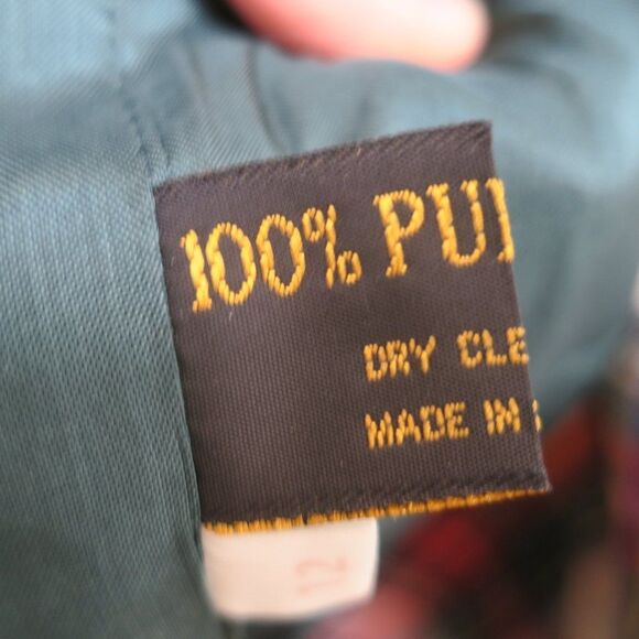 GIORGIO SANT ANGELO tartan plaid blazer vintage wool 12 red green scottish pockt - Picture 9 of 12